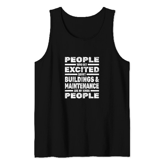Janitor Caretaker Buildings Maintenance 2School Custodian Tank Tops