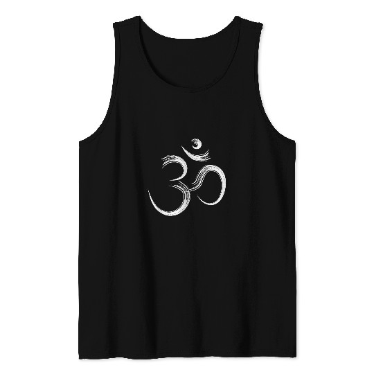 Om Graphic Aum Yoga Zen Design Namaste Meditation Buddhism Tank Tops