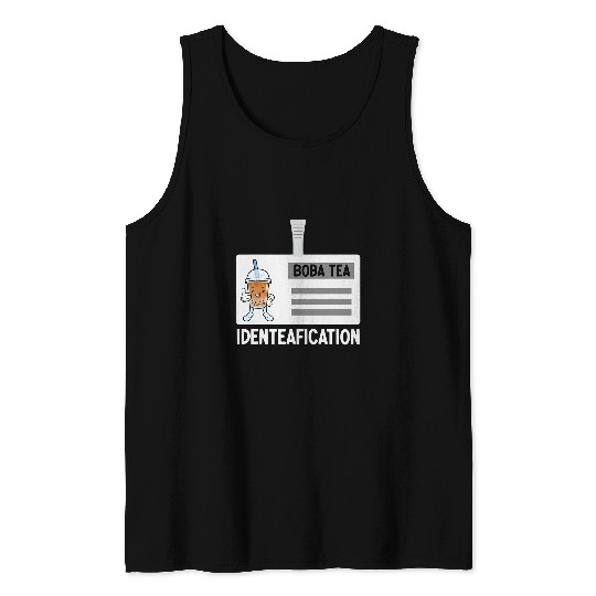 Bubble Milk Tea With Tapioca Pearls Cute Popping Boba Tea Tank Tops