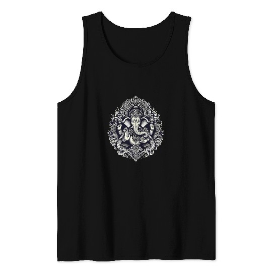 Ganesh Symbol Yoga Hindu Elephant God Ganesha Puja 9 Tank Tops