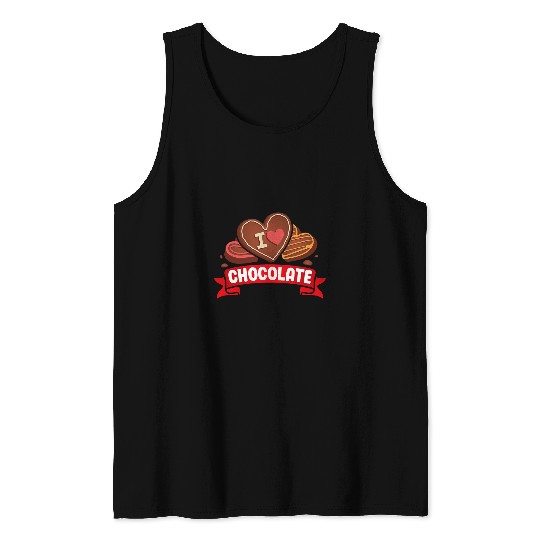 I Love Chocolate Sweets Candy Chocolate Bar Tank Tops