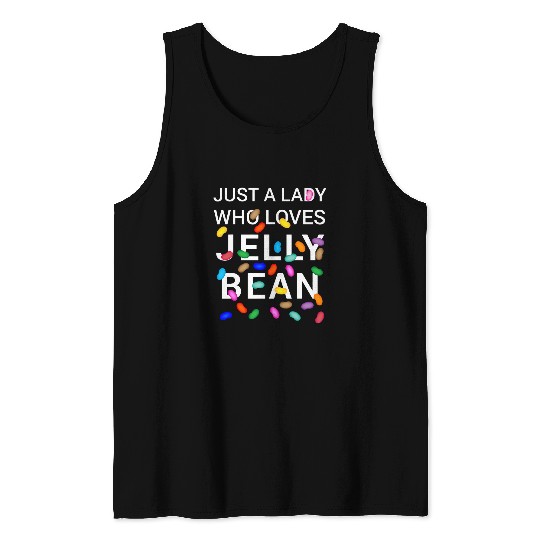 Just A Lady Who Loves Jelly Bean Halloween Candy Tank Tops