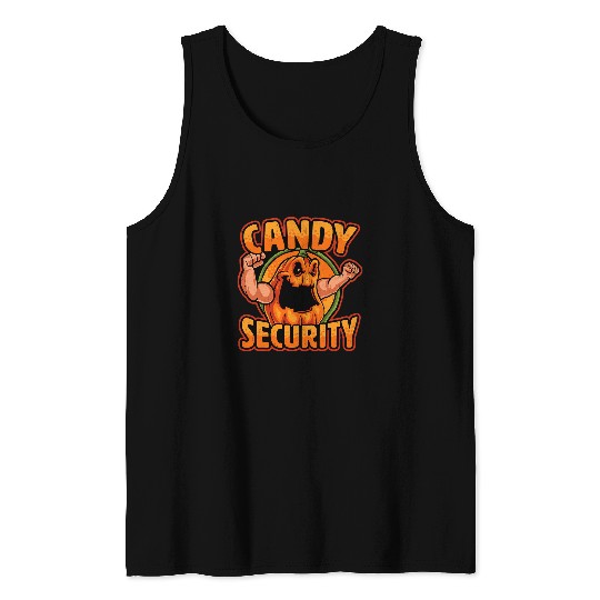Candy Security Funny Mom Dad Parent Halloween 2 Tank Tops