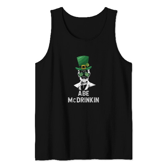 Abe McDrinkin Fun President Abraham Lincoln Beer Drinking Tank Tops