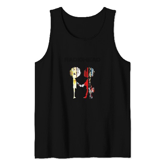 Shake hands in Black Radiohead Tank Tops