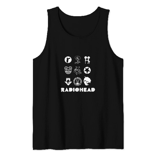Radiohead White Icon Tank Tops