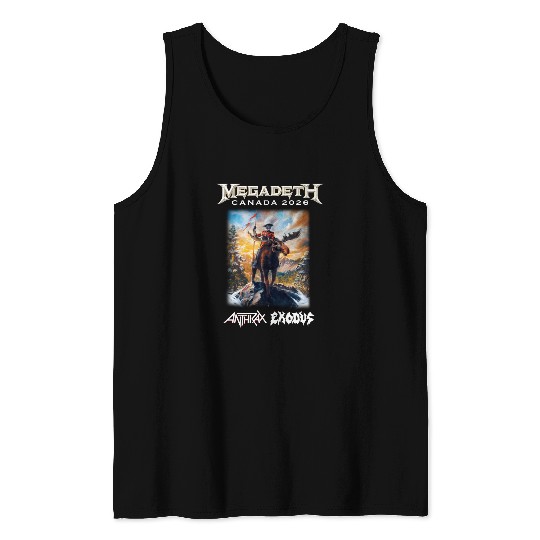 Megadeth Canada 2026 Anthrax Exodus Thrash Metal Tour Artwork Tank Top
