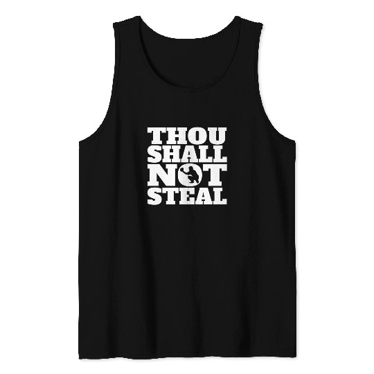 Thou Shall Not Steal Funny Baseball Catcher Tank Tops