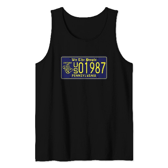 Pennsylvania 1987 Constitution License Plate Tank Top