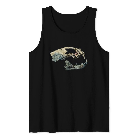cat skull Tank Tops