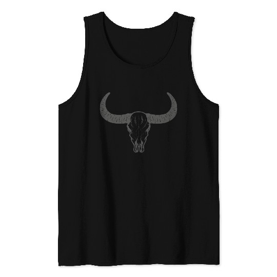 buffalo skull Tank Tops