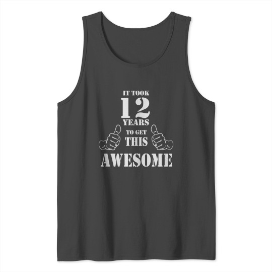 12th Birthday Get Awesome T Shirt Made in 2005 Tank Top