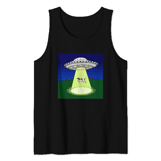 ufo cow Tank Tops