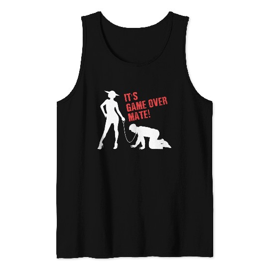 Funny Grunge Game Over Mate Stag Night Party Tank Tops