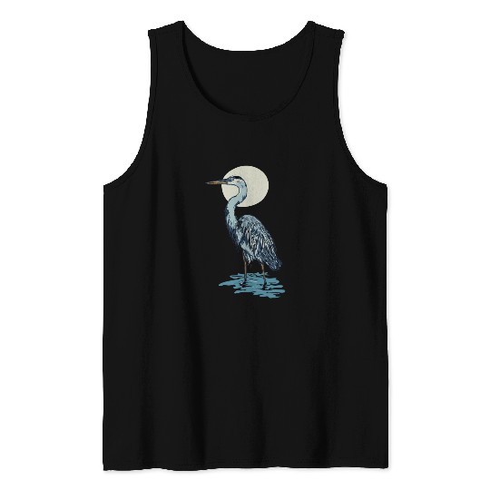Heron Moon Tank Tops