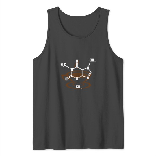 Caffeine Molecule Shirt for Coffee Lovers Tank Top