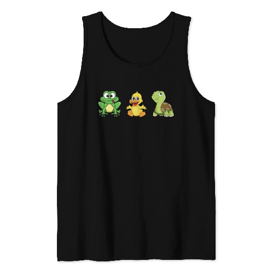 Frog Ducklings Duck Turtle Tank Tops