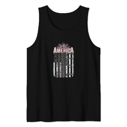 Veteran - World tour free em all America Tank Tops