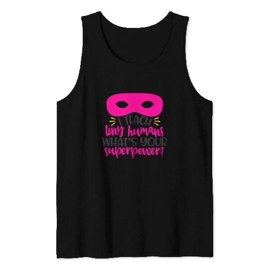Superpower Superhero Teacher Gift Tank Tops