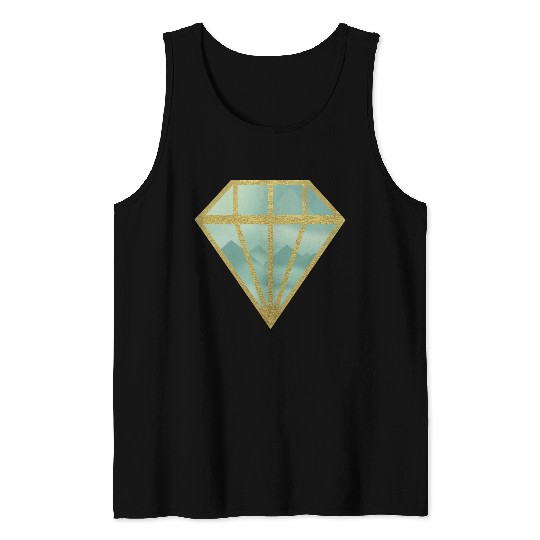 Golden Indie Diamond shape Mountain Tank Tops
