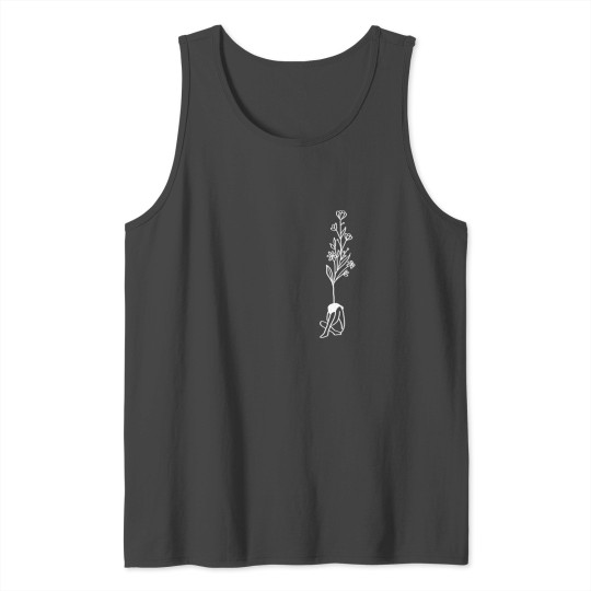 Tiny Girl with Flowers Tank Top