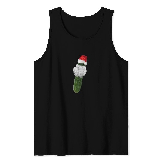 pickle santa claus christmas Tank Top