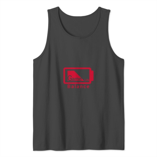 game life Balance Battery Design red outside Tank Top