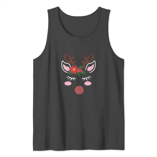 Reindeer with mistletoe Tank Top