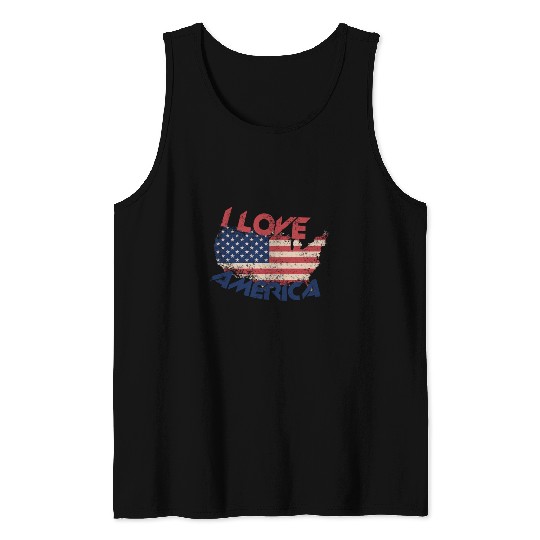 I LOVE AMERICA Tank Tops