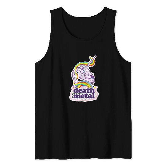 Death Metal Unicorn Tank Tops