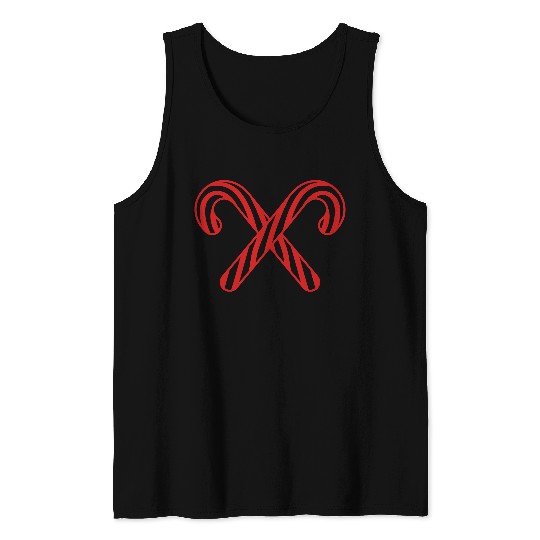 cross 2 candy cane x delicious candy sugar sweet h Tank Tops