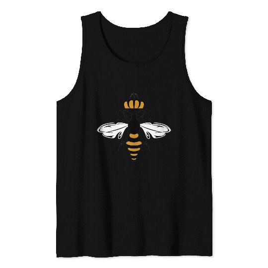 Queen Bee with Crown Motif Tank Tops
