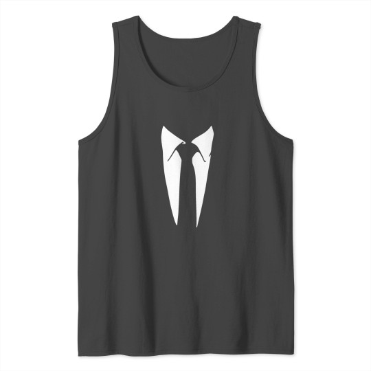 Tie With Collar Tuxedo Funny Gift Tank Top