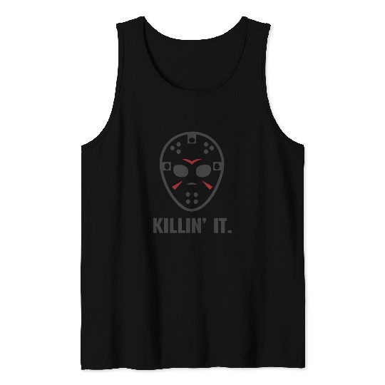 Killin It Friday 13TH Halloween Jason Mask Tank Tops