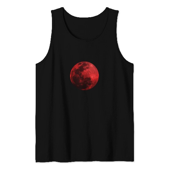 Blood Moon - Space - Graphic Realistic Tank Tops