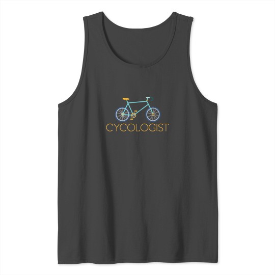 Mens Cycologist Psychology Shirt Cycling Gift Idea Tank Top