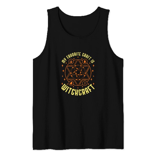 Pentagram Witchcraft Black Magic Halloween Witch Tank Top