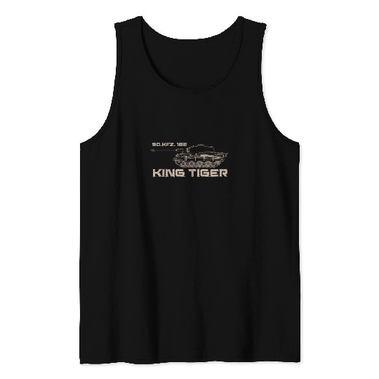 Tank German King Tiger Panzer Combat Army WW2 Tank Tops