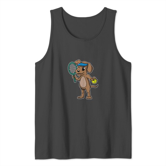 Funny Tennis Dog Dog Lover Tennis Player Gift Tank Top