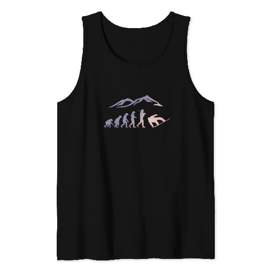 Snowboarding evolution snow boarder cool Tank Tops
