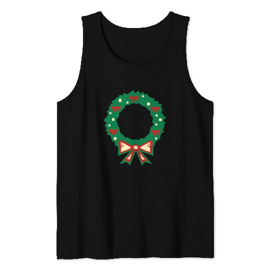 christmas wreath Tank Tops
