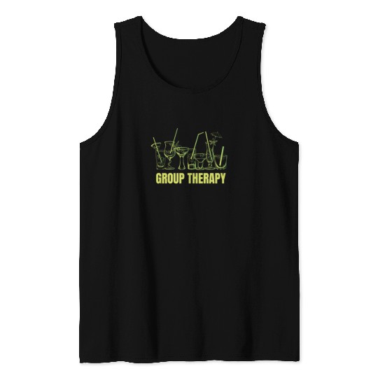 Group Therapy Alcoholic Pun Drunk Joke Tank Top