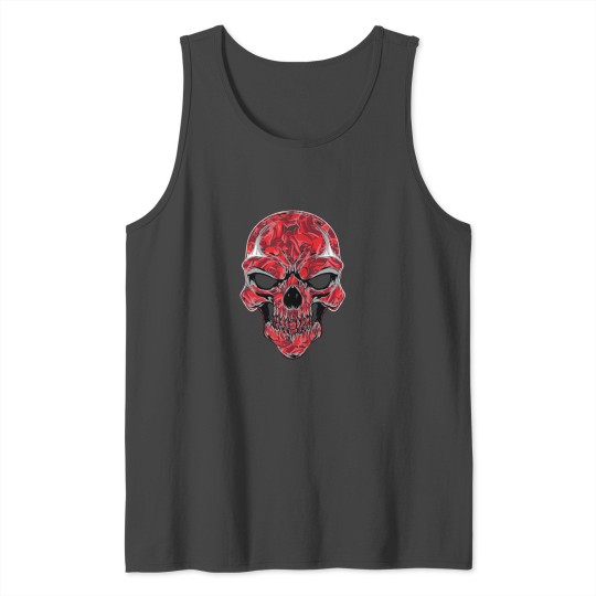 The skull with roses Tank Top