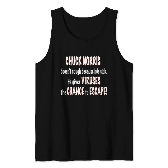 Chuck Norris: viruses escape - white Tank Top