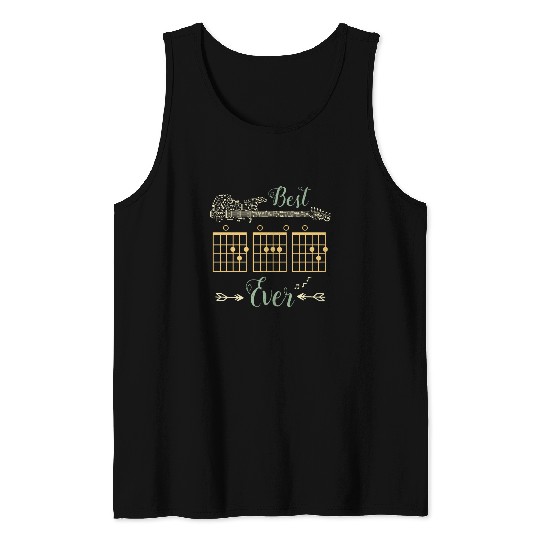 Best Dad Ever Cool Guitar Chord Gifts Tank Tops