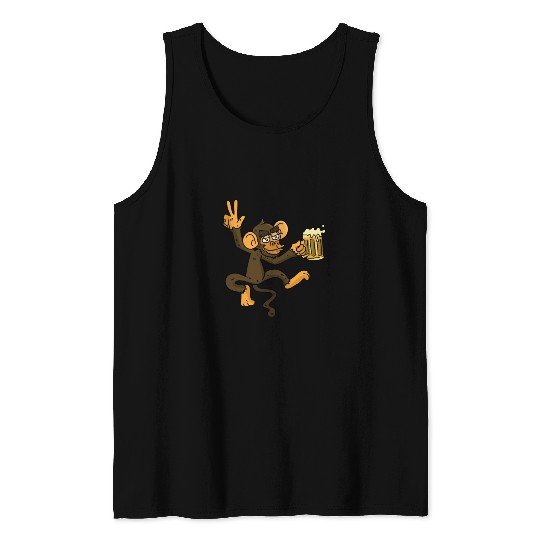DRUNK MONKEY Beer Tank Tops