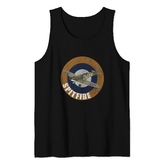 Famous WW2 Planes Supermarine Spitfire Tank Tops