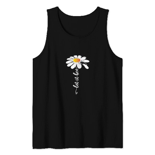 let it bee I cute bee shirt floral print bees Tank Top
