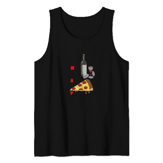 Wine And Pizza Tank Tops