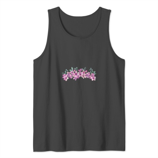 Watercolor Floral Summer Nature Lovely Wedding Flo Tank Top